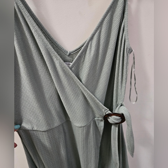 O'neil Sage green faux wrap mini dress sz. M - Picture 8 of 11